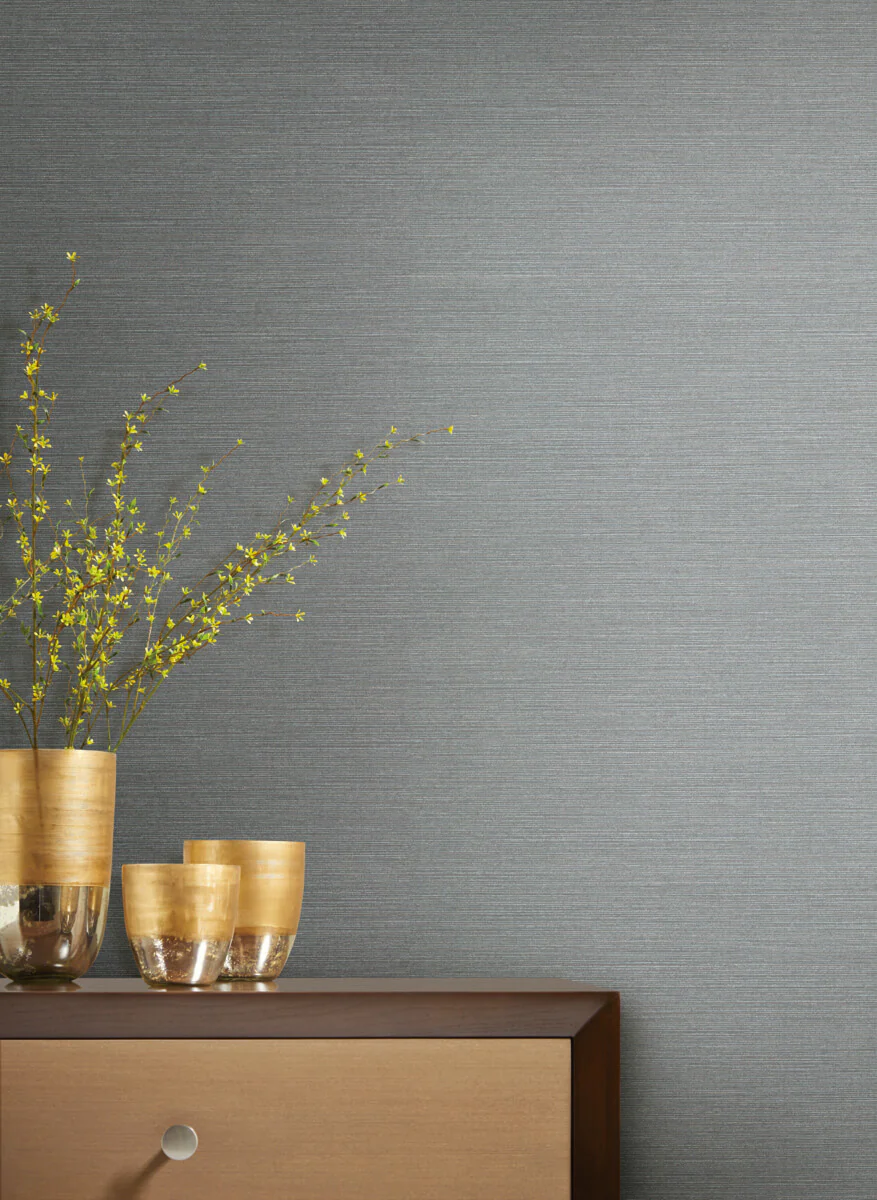 Antonina Vella Dazzling Dimensions Shining Sisal Wallpaper - Blue - Image 3
