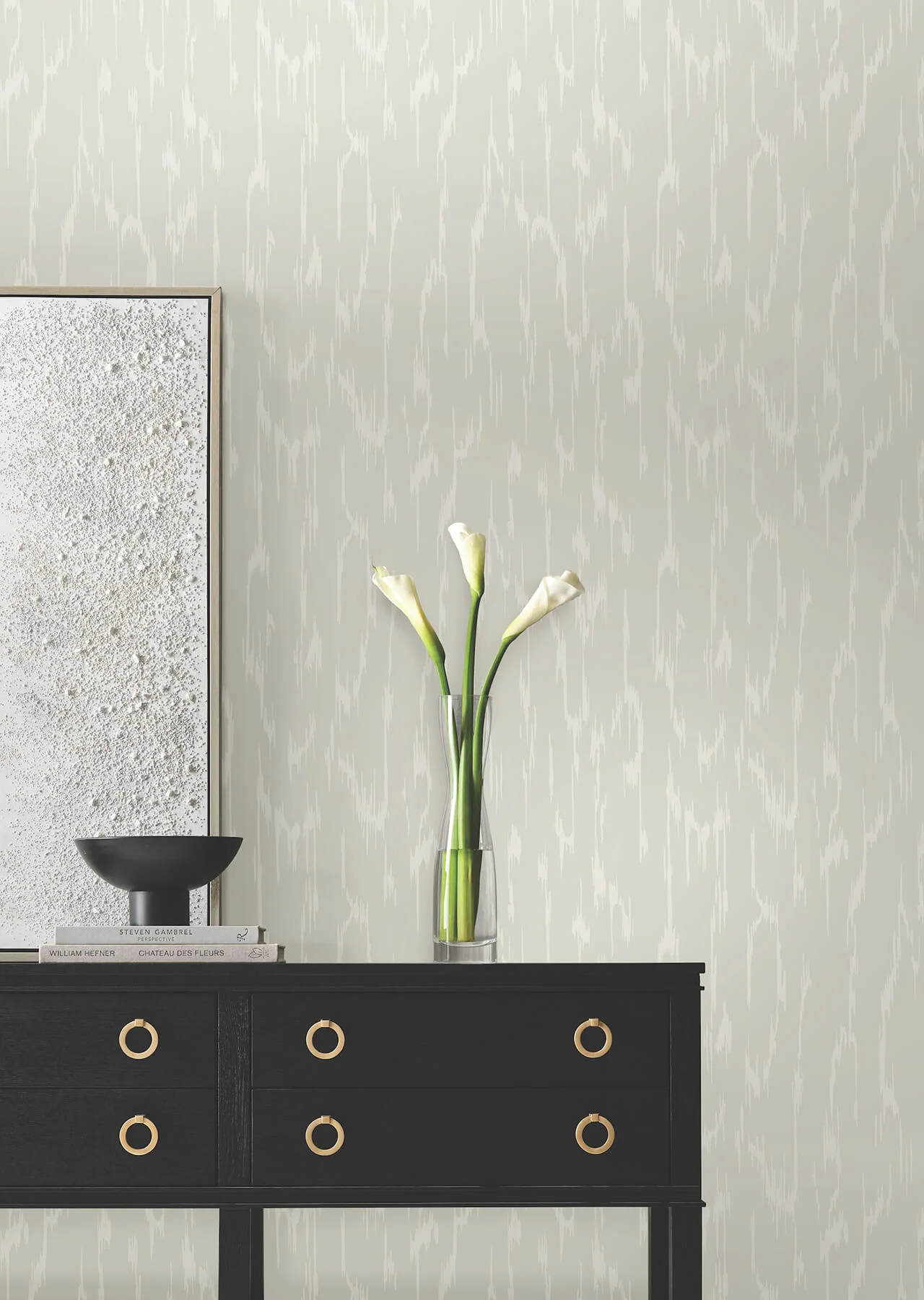 Candice Olson Decadence Flowing Wallpaper - Light Grey - Image 3