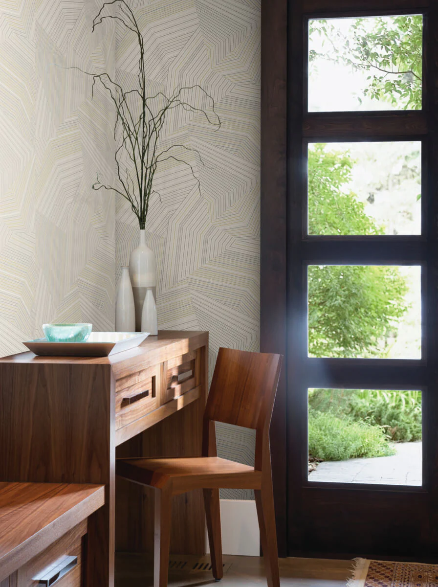 York New Origins Dotted Maze Wallpaper - Taupe - Image 3