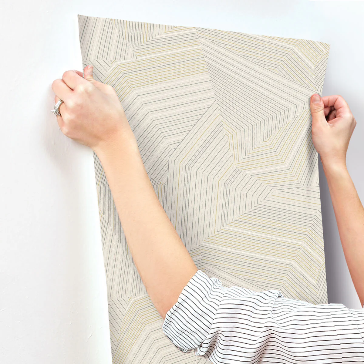 York New Origins Dotted Maze Wallpaper - Taupe - Image 5