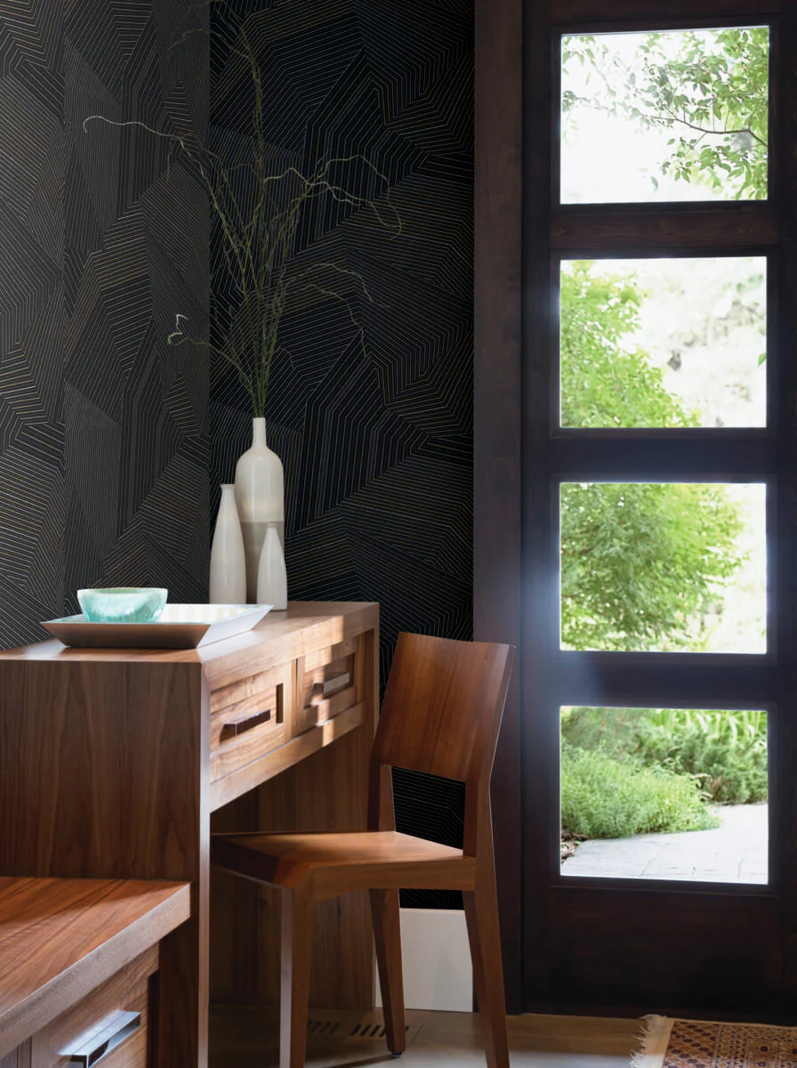 York New Origins Dotted Maze Wallpaper - Black - Image 3