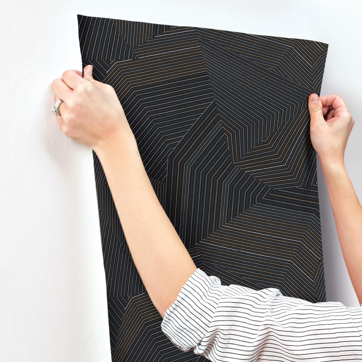 York New Origins Dotted Maze Wallpaper - Black - Image 4