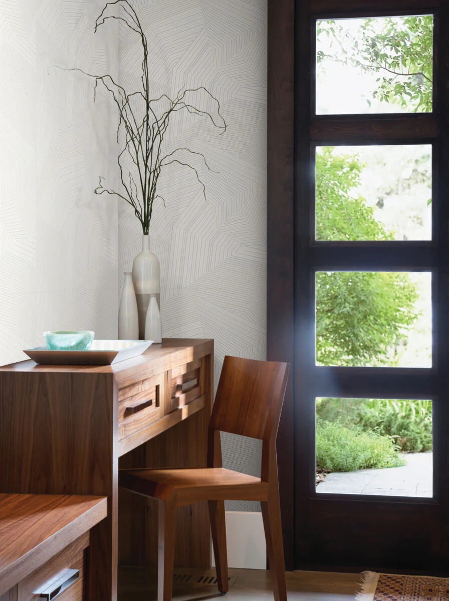 York New Origins Dotted Maze Wallpaper - White - Image 3