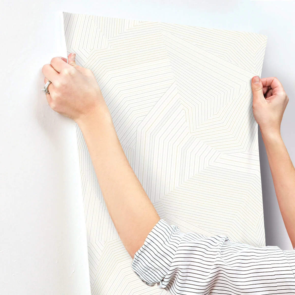 York New Origins Dotted Maze Wallpaper - White - Image 5