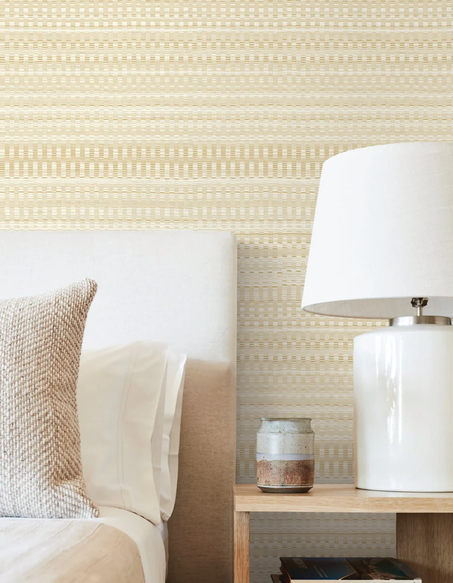 York New Origins Tapestry Stitch Wallpaper - Mustard - Image 3