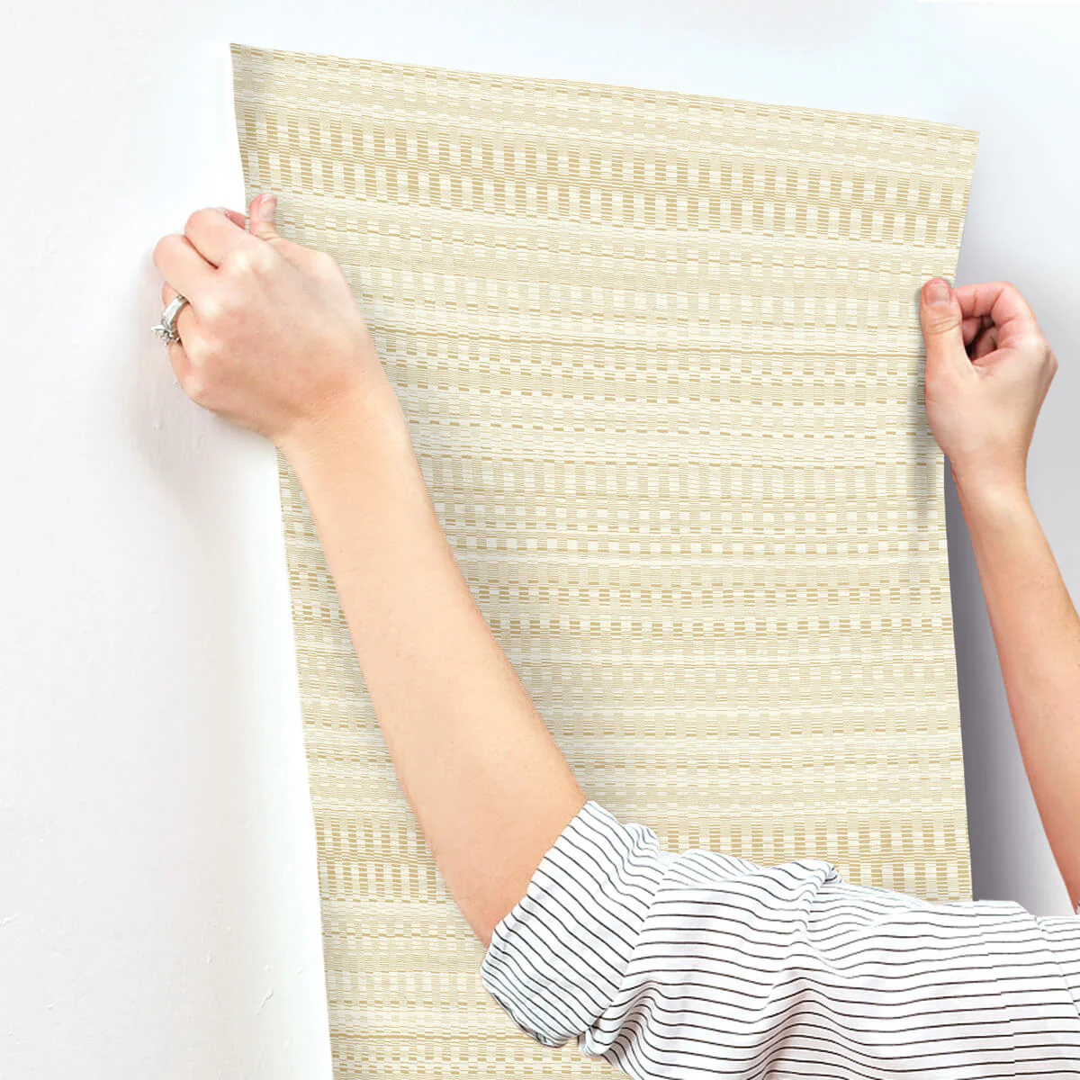 York New Origins Tapestry Stitch Wallpaper - Mustard - Image 5