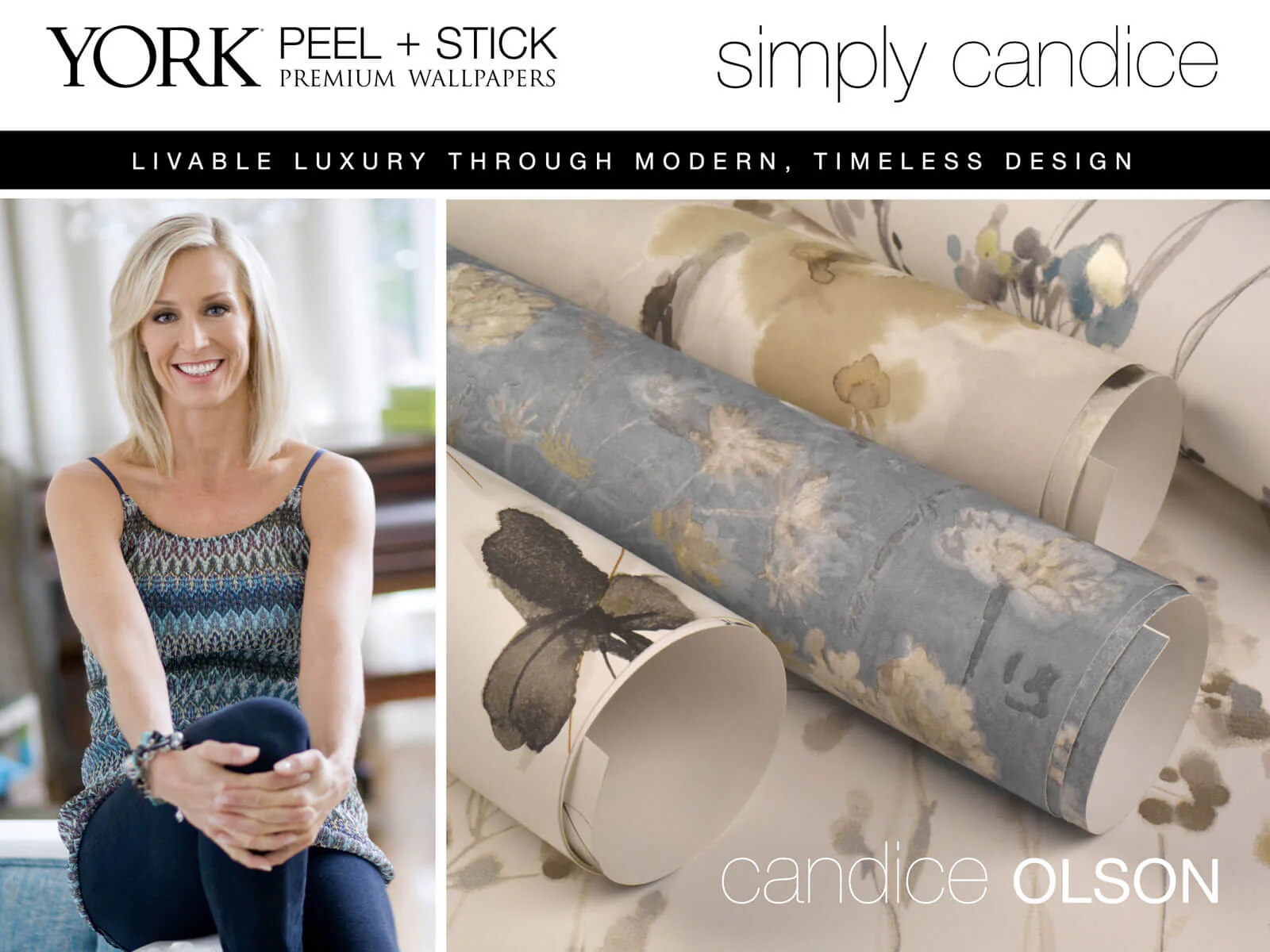 Simply Candice Soothing Mists Scenic Peel & Stick Wallpaper - Blue - Image 4